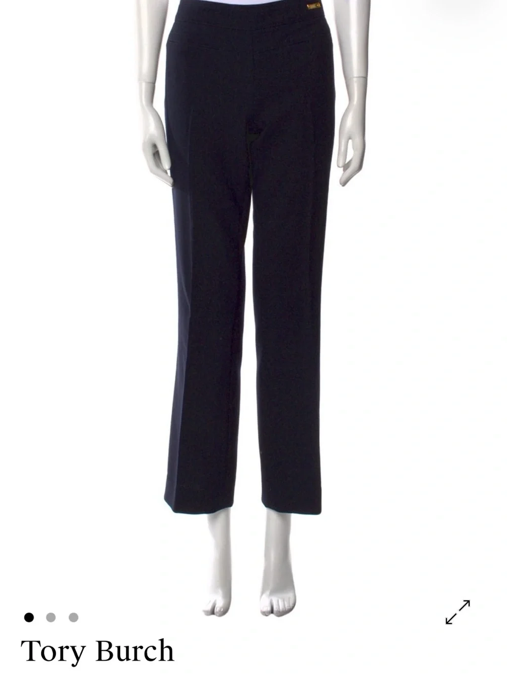 Tory Burch Navy Straight-Leg Pants
